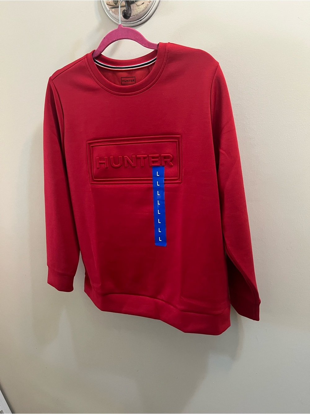 Hunter Women’s Red Crewneck Sweatshirt NWT Size Large NWT